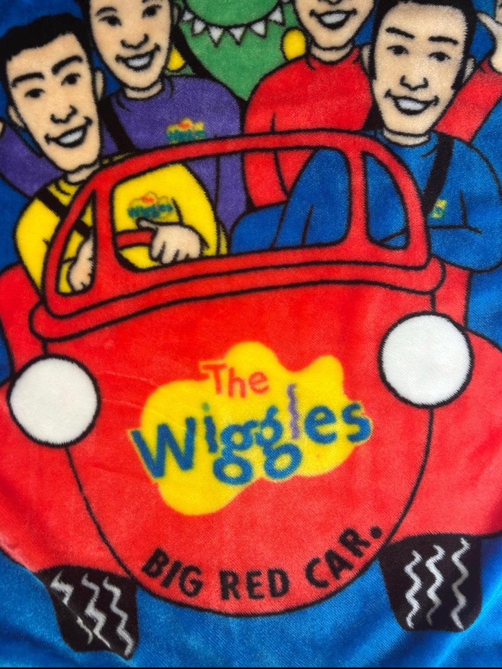 The Wiggles Big Red Car Plush Blanket 2004 Toot Toot Chugga 30 X 45  Vintage - Picture 6 of 7